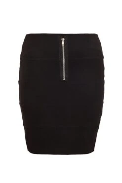 Black Ribbed Bodycon Skirt 8 Black Ribbed Bodycon Skirt -Claasyoo Shop 00100001185 ZB