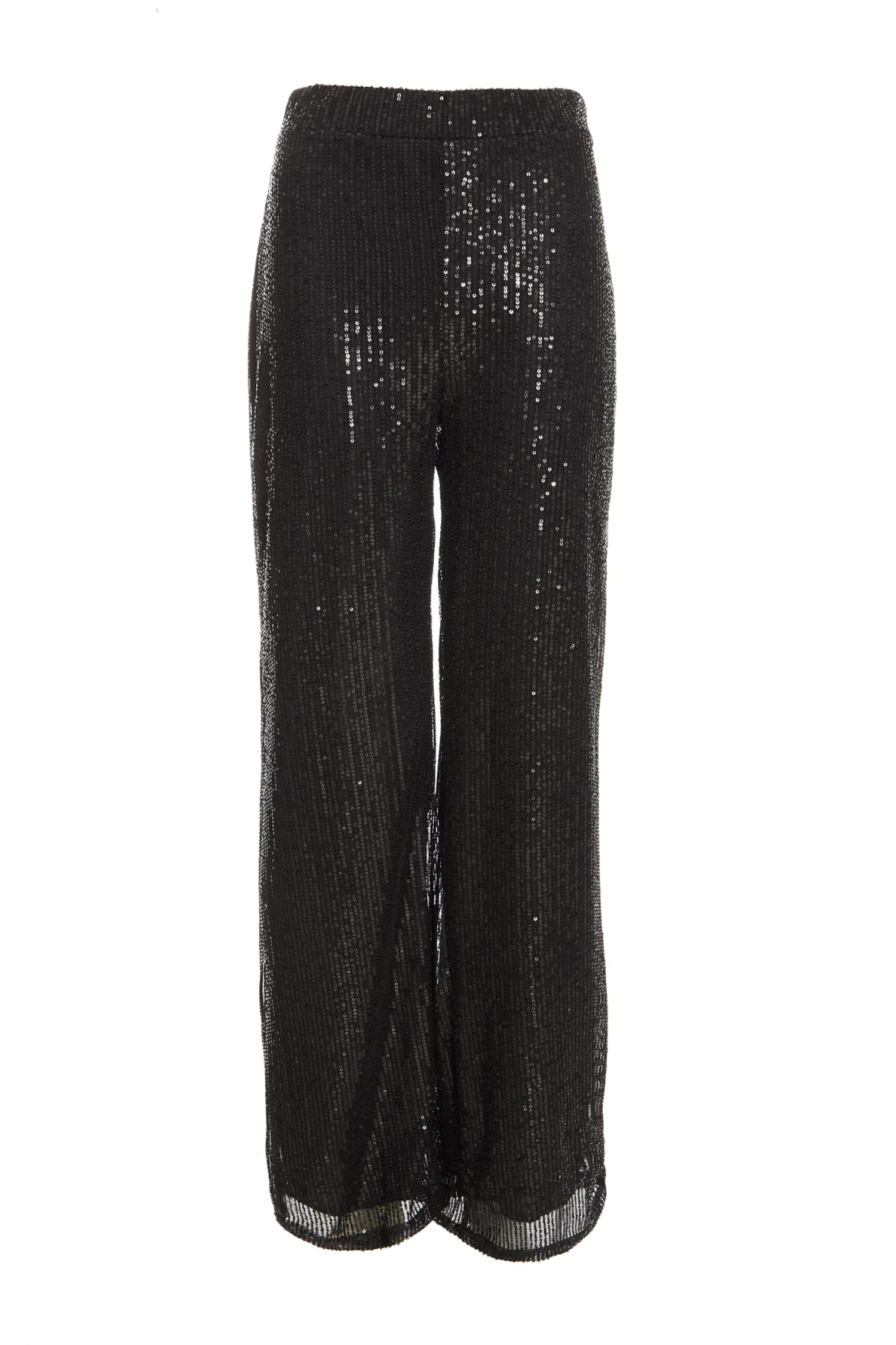 Black Sequin High Waist Palazzo Trousers 3 Black Sequin High Waist Palazzo Trousers