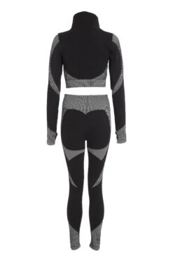 Grey Seamless 3 Piece Gym Set -Claasyoo Shop 00100029839 ZB