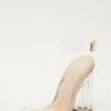 Square Toe Clear Heeled Sandal -Claasyoo Shop 00100031836 ZM