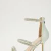 Sage Satin Embellished Heeled Sandals -Claasyoo Shop 00100032946 ZM