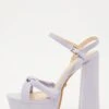 Lilac Platform Knot Heeled Sandals -Claasyoo Shop 00100032960 ZM