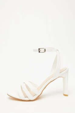 White Strappy Heeled Sandals