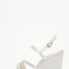 Silver Embellished Strappy Wedges -Claasyoo Shop 00100033290 ZM