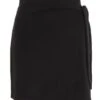 Black Wrap Mini Skirt -Claasyoo Shop 00100034064 ZM