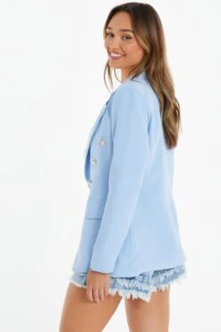 Blue Tailored Blazer 10 Blue Tailored Blazer -Claasyoo Shop 00100034073 XB