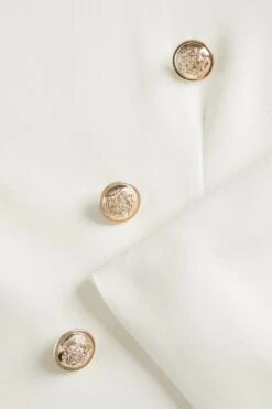 Cream Tailored Blazer -Claasyoo Shop 00100034074 ZS