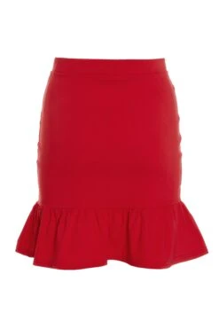 Red Ruched Mini Skirt 12 Red Ruched Mini Skirt -Claasyoo Shop 00100034082 ZB