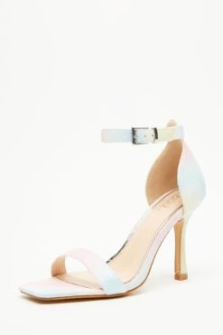 Multicoloured Faux Leather Heeled Sandals -Claasyoo Shop 00100034498 XB