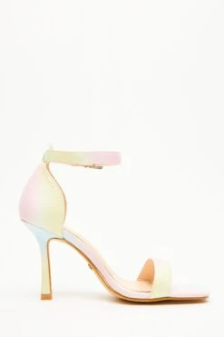 Multicoloured Faux Leather Heeled Sandals -Claasyoo Shop 00100034498 ZS