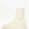 Cream Knitted Runner Boots -Claasyoo Shop 00100035108 ZM