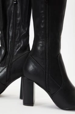 Black Over The Knee Block Heel Boots -Claasyoo Shop 00100035130 ZB