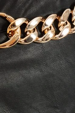 Black Faux Leather Pleated Mini Skirt -Claasyoo Shop 00100035283 ZS