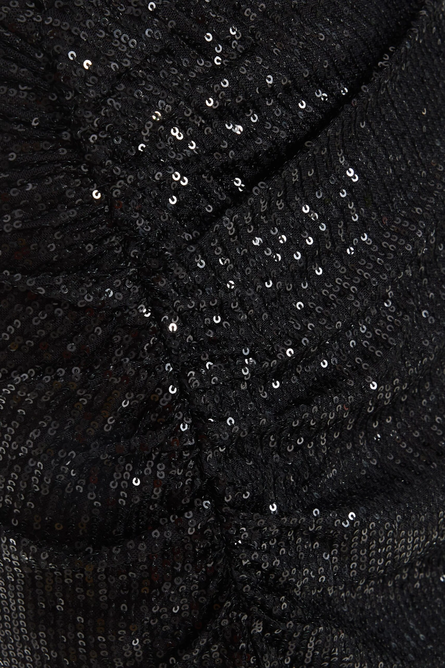 Black Sequin Ruched Midi Skirt 8 Black Sequin Ruched Midi Skirt - Image 6