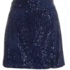 Navy Sequin Mini Skirt 2 Navy Sequin Mini Skirt -Claasyoo Shop 00100035834 ZM