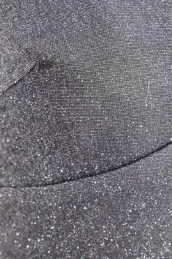 Silver Glitter Crop Top -Claasyoo Shop 00100035841 ZS