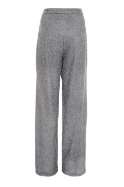Silver Glitter Palazzo Trousers -Claasyoo Shop 00100035844 ZB