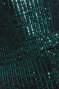 Bottle Green Sequin Cowl Neck Palazzo Jumpsuit -Claasyoo Shop 00100036010 ZS