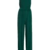 Green Cowl Neck Palazzo Jumpsuit -Claasyoo Shop 00100036012 ZM