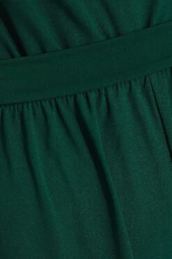 Green Cowl Neck Palazzo Jumpsuit -Claasyoo Shop 00100036012 ZS