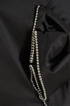 Black Satin Bow Mini Skirt 13 Black Satin Bow Mini Skirt -Claasyoo Shop 00100036177 ZS