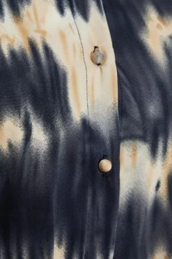 Champagne Satin Marble Print Blouse -Claasyoo Shop 00100036577 ZS