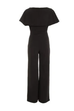 Black Angel Sleeve Palazzo Jumpsuit -Claasyoo Shop 00100036620 ZB