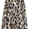 Stone Animal Print Chiffon Blouse -Claasyoo Shop 00100036681 ZM