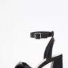 Black Twist Front Block Heeled Sandals -Claasyoo Shop 00100036763 ZM