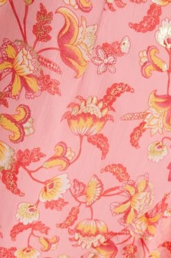 Pink Chiffon Paisley Print Maxi Dress 13 Pink Chiffon Paisley Print Maxi Dress -Claasyoo Shop 00100036833 ZS