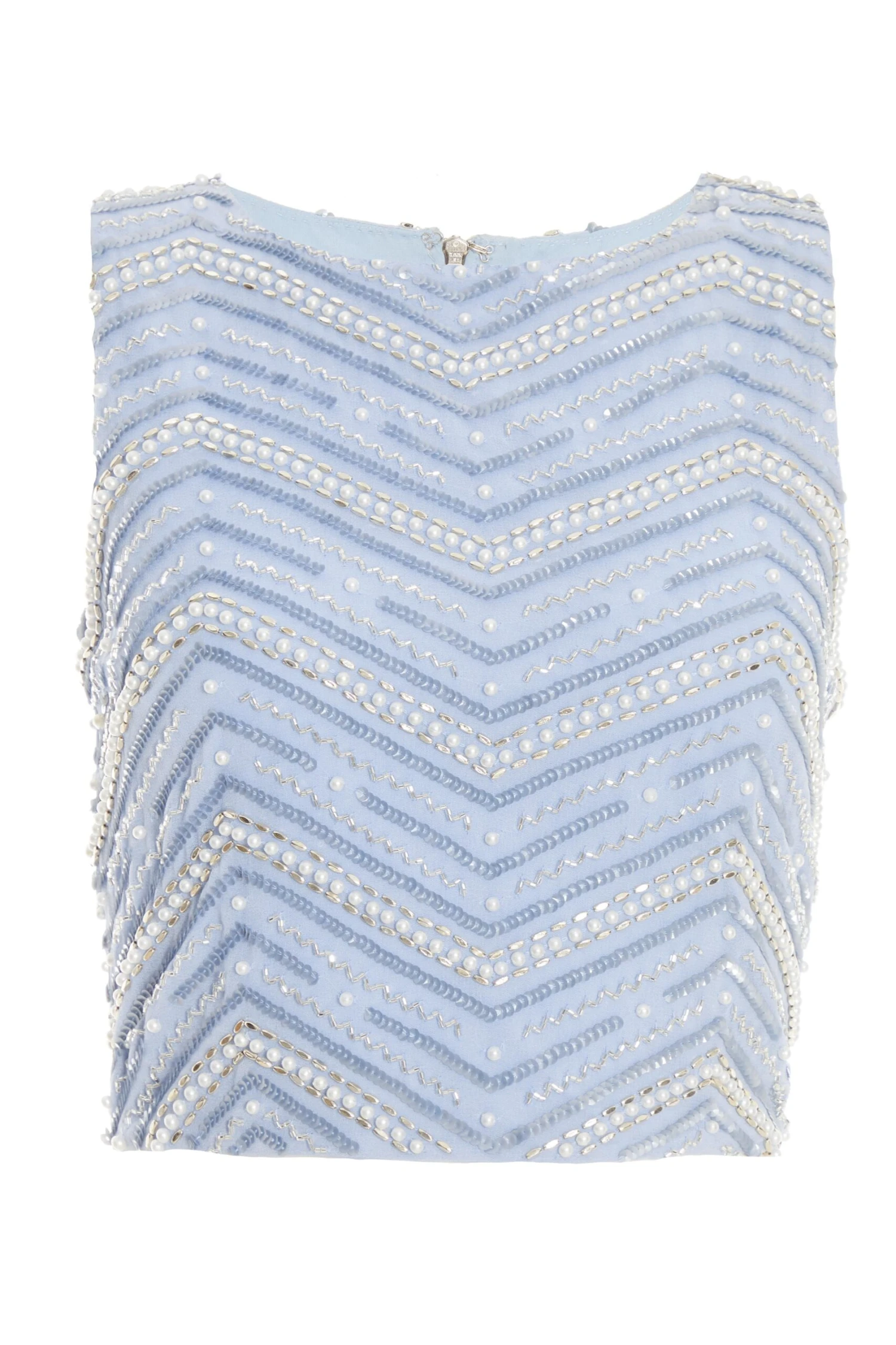 Blue Beaded Crop Top 3 Blue Beaded Crop Top