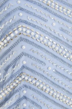 Blue Beaded Crop Top 13 Blue Beaded Crop Top -Claasyoo Shop 00100036839 ZS