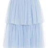 Blue Tulle Skater Skirt 1 Blue Tulle Skater Skirt -Claasyoo Shop 00100036840 ZM