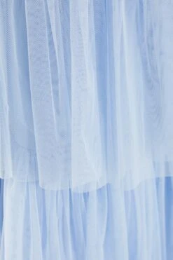 Blue Tulle Skater Skirt -Claasyoo Shop 00100036840 ZS