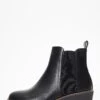 Black Wedge Ankle Boots -Claasyoo Shop 00100036901 ZM