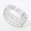 Silver Diamante Cuff Bracelet -Claasyoo Shop 00100036946 ZM