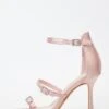Pink Satin Strappy Buckle Heeled Sandals -Claasyoo Shop 00100036970 ZM
