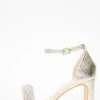 Gold Foil Diamante Heeled Sandals -Claasyoo Shop 00100036973 ZM