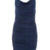 Navy Ruched Bodycon Mini Dress 1 Navy Ruched Bodycon Mini Dress -Claasyoo Shop 00100036986 ZM