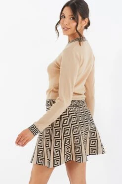 Stone Geometric Knitted Jumper 10 Stone Geometric Knitted Jumper -Claasyoo Shop 00100037056 XB