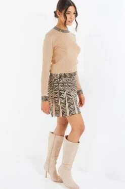 Stone Geometric Knitted Jumper 11 Stone Geometric Knitted Jumper -Claasyoo Shop 00100037056 XS