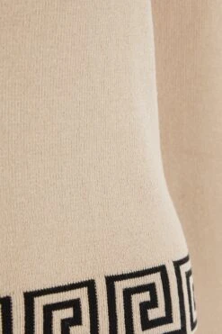 Stone Geometric Knitted Jumper 13 Stone Geometric Knitted Jumper -Claasyoo Shop 00100037056 ZS