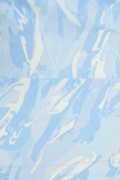 Light Blue Brush Stroke Tie Back Split Midi Dress -Claasyoo Shop 00100037202 ZS