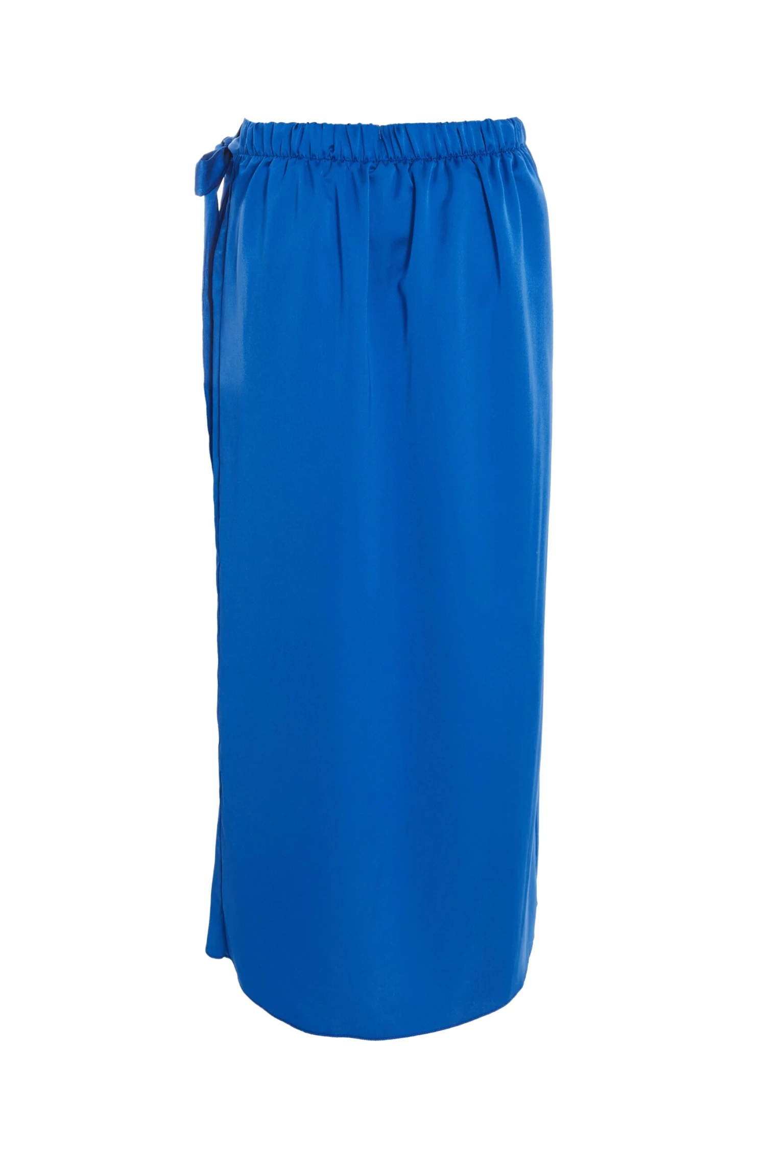 Royal Blue Satin Wrap Midi Skirt 7 Royal Blue Satin Wrap Midi Skirt - Image 5