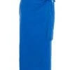 Royal Blue Satin Wrap Midi Skirt -Claasyoo Shop 00100037212 ZM