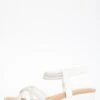 White Cross Front Comfort Wedges -Claasyoo Shop 00100037232 ZM