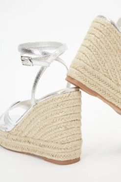 Silver Cross Strap Wedges -Claasyoo Shop 00100037269 ZB