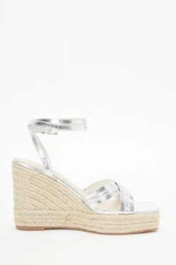 Silver Cross Strap Wedges -Claasyoo Shop 00100037269 ZS
