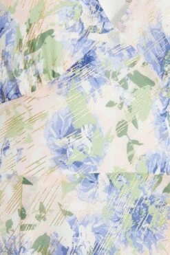 Pink Floral Midi Dress -Claasyoo Shop 00100037373 ZS