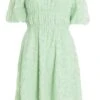 Sage Green Jacquard Bardot Mini Dress -Claasyoo Shop 00100037378 ZM